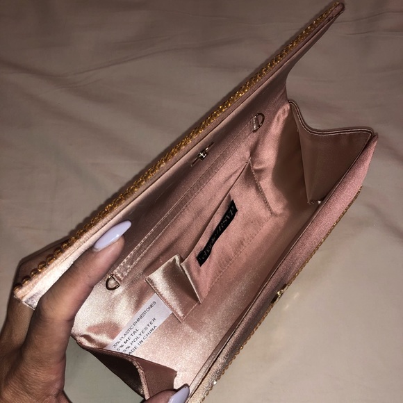 😍 Rose Gold Rhinestone Clutch - Picture 5 of 6